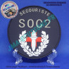 Ecusson SOC2 pvc CRS bleu marine