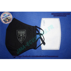 Masque Tissus V2 + Filtre noir avec logo CRS